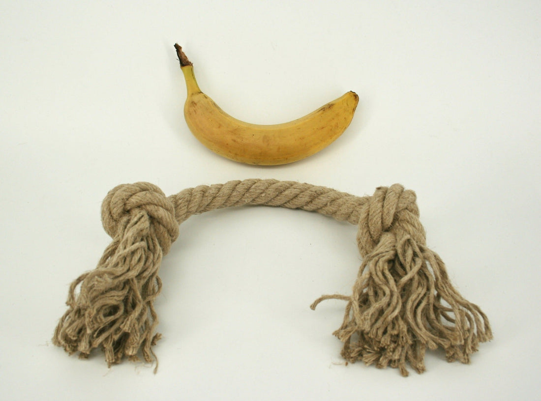 3 simple hemp rope dog toy sizes