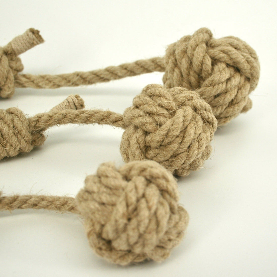 robust hemp rope monkey fist dog toy