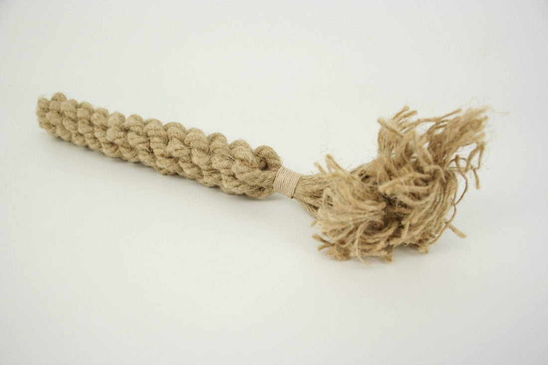 natural hemp rope dog toy set