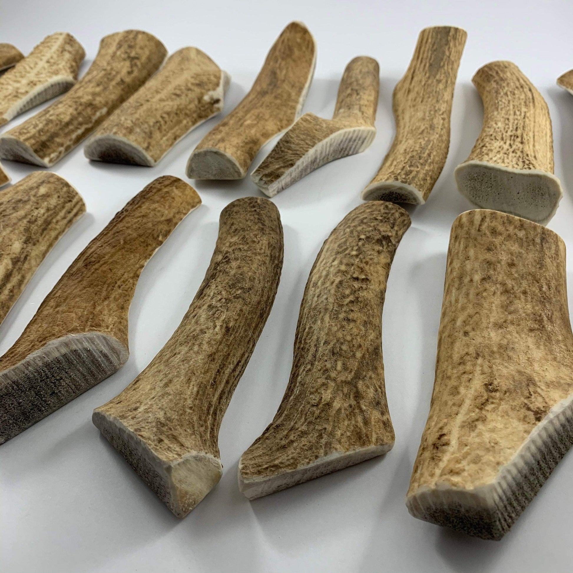 Split red deer antler dog chew