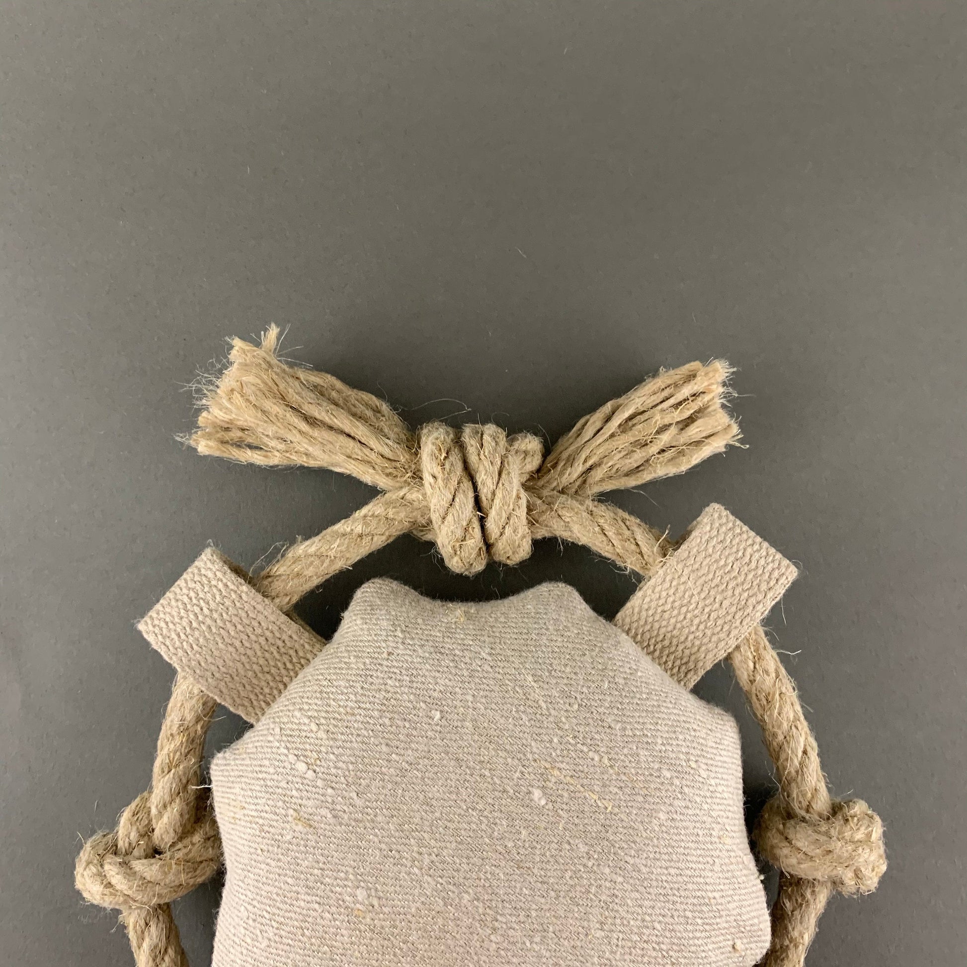 hemp rope and fabric dog toy