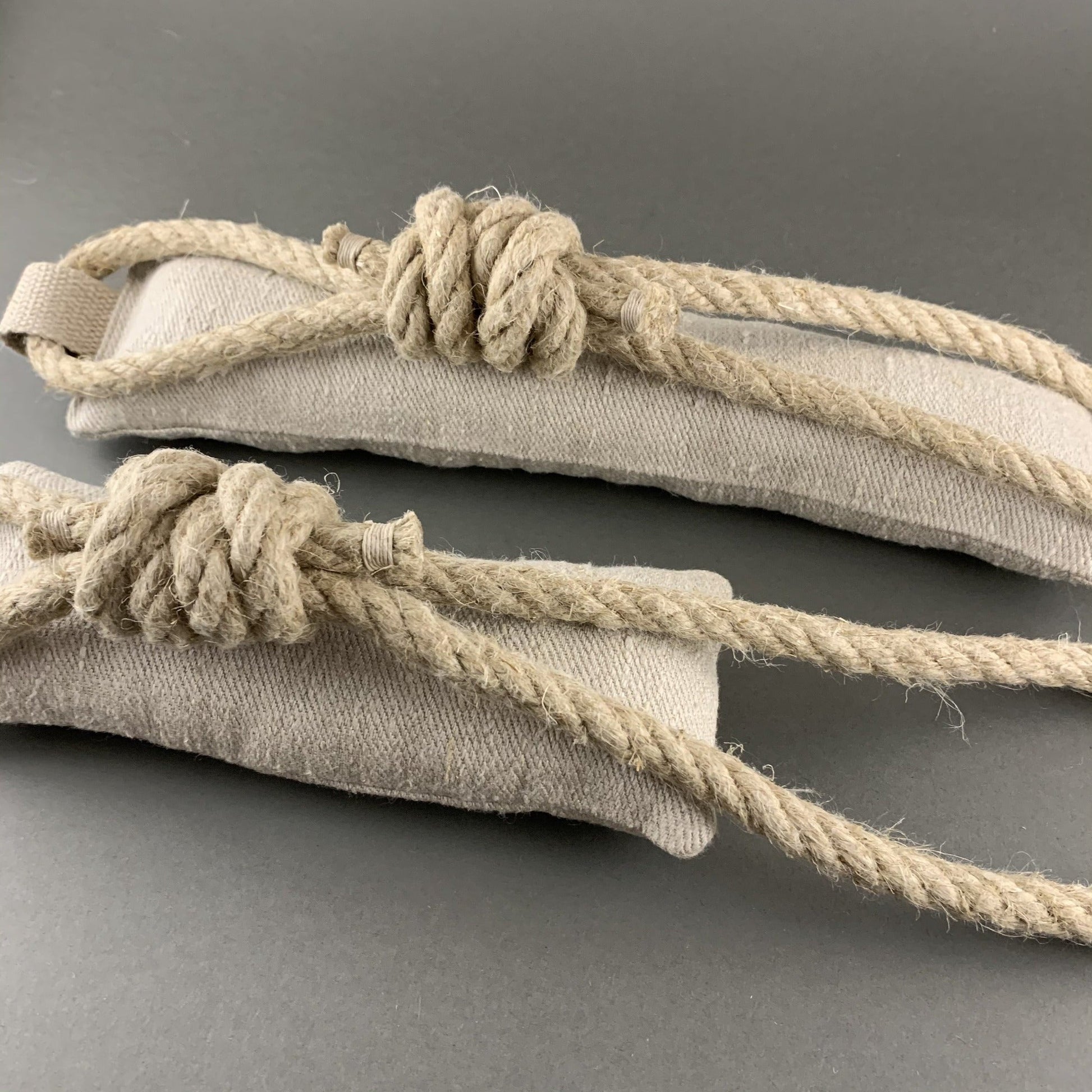 Hemp dog toy handmade closeup