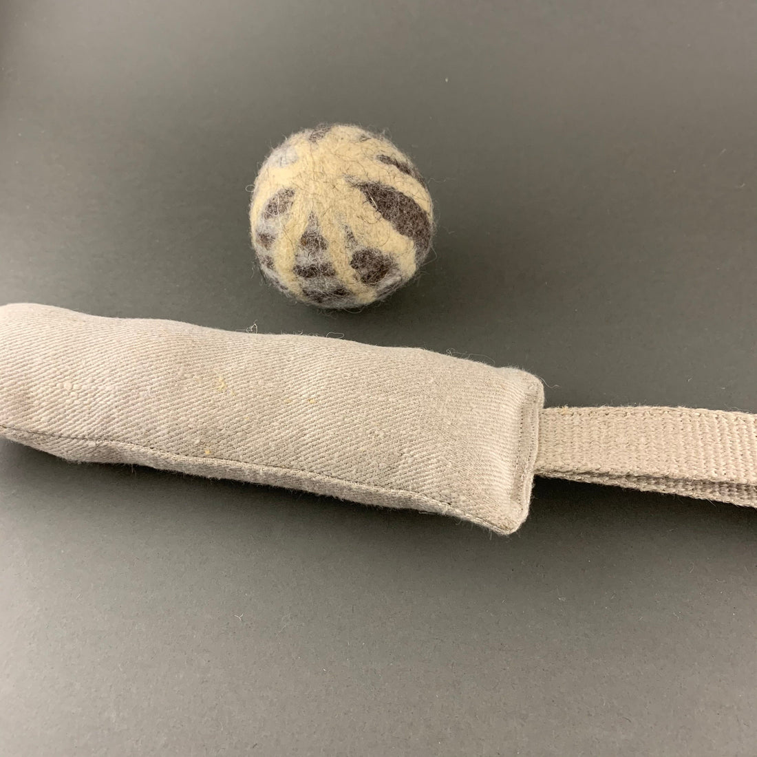 hemp dog toy and wool ball set