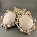 2 hemp fabric dog toys