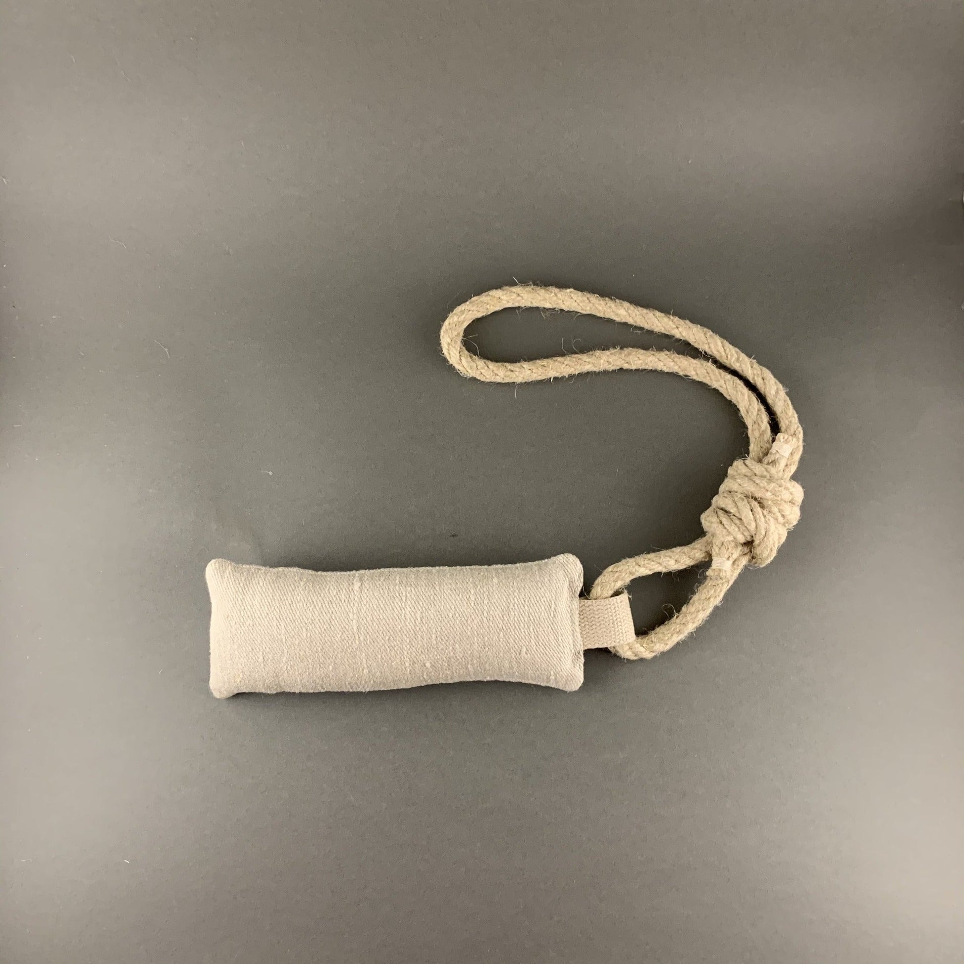 handmade hemp training toy for dogs