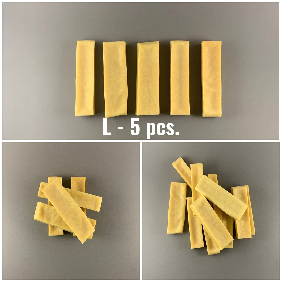 set of 5 natural dog cheese chew treats