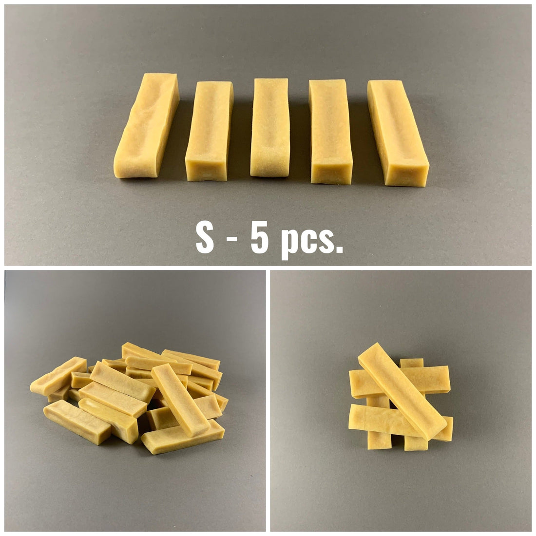 set of 5 small size natural dog cheese